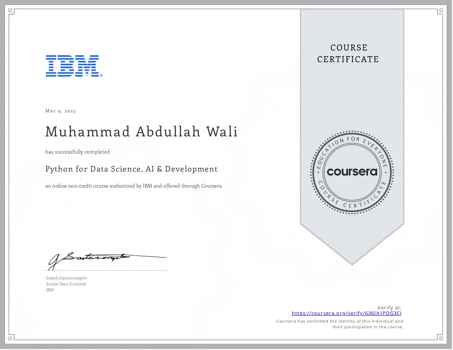 Python for Data Science, AI & Development